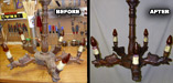 Click to enlarge Wooden Chandelier