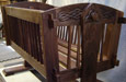 Hand Carved Celtic Walnut Cradle